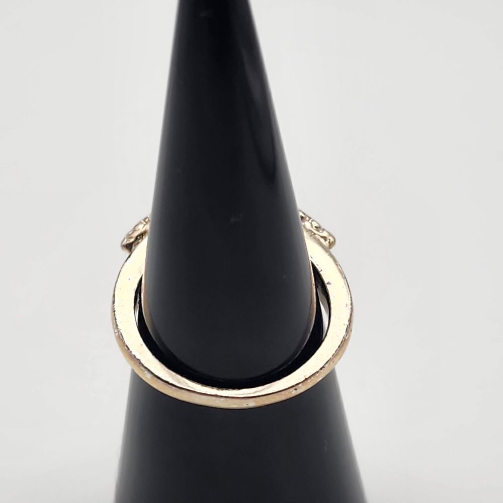 Vintage Avon NRT Faux Pearl & Black Rhinestone Ring (6) - Picture 4 of 8